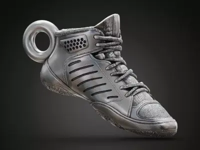 Wrestling shoe pendant 3D print model