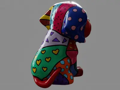 Decoration Dog figurine 3D model