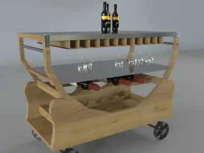 wine service car 3D model