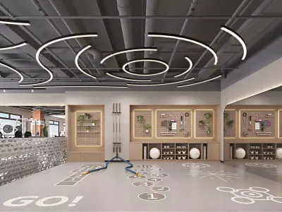 Fitness Yoga Scene Kit - High-Quality Gym 3D model