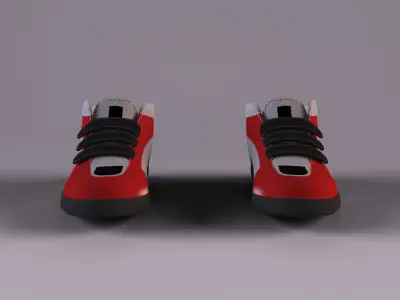 Cartoon Sport Shoes Low Poly Low-poly 3D model