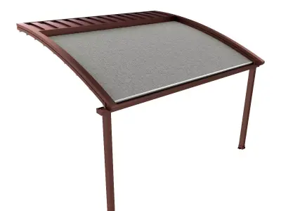 Motorized Pergola 2 bronze patina rust 3D model