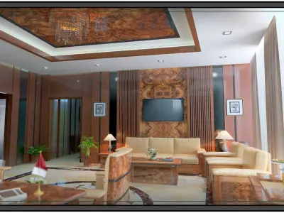 office scene 3D model