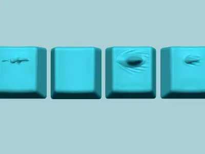 KeyCap - Shark Attack - Creative Decorative KeyCaps 3D print model