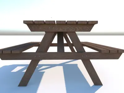 PICNIC TABLE Free low-poly 3D model