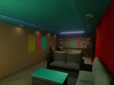 interior design Low-poly 3D model