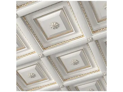 Classical coffered ceiling  3D model