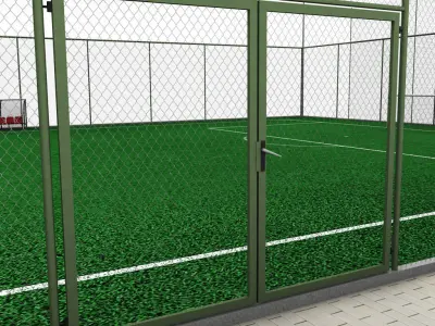 Football soccer stadium field 3D model