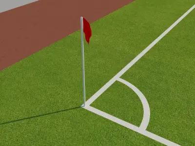 FIFA Standard Football Field Low-poly 3D model