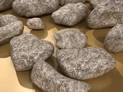 Stones 01 3D model