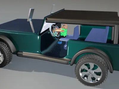 Jeep Wrangler For 3d Game  Low-poly 3D model