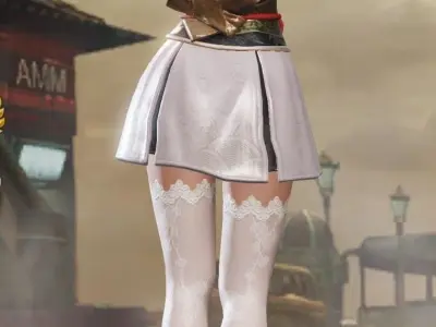 Ancient Oriental beauty slim character  3d Low-poly model Low-poly 3D model