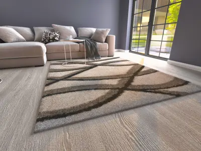 10 PIECES CARPET Low-poly 3D model