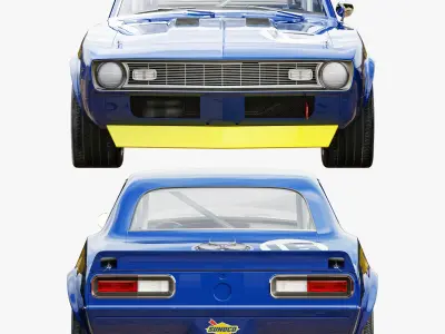 Chevrolet camaro sunoco 1968 3D model