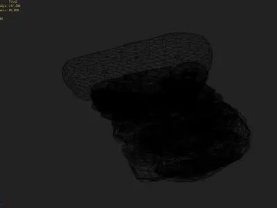 Stone with face 3D model