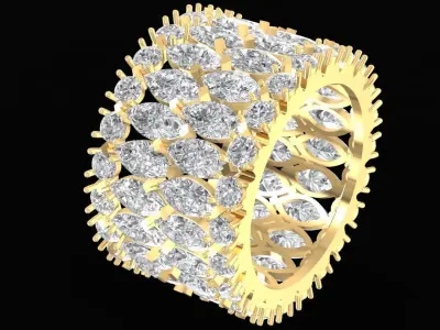 Luxury Marquise Diamond Eternity Ring 2642 3D print model