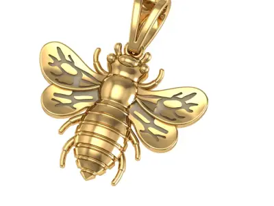 honey bee pendant 3D print model