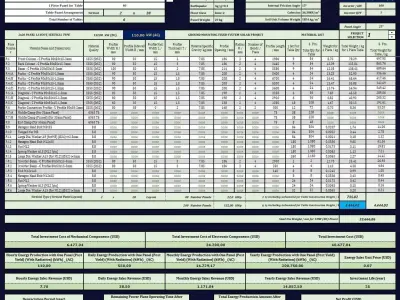 SOLAR PLANT Material List 3D model