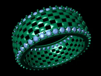 Women Ring 14 cubic style ring band for men and women 3D print model