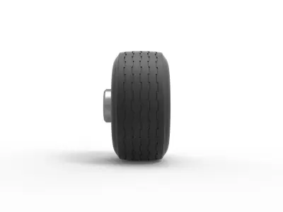 Wheel of Bosozoku style car Scale 1 to 25 3D print model