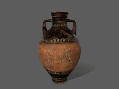 vase set greek Low-poly 3D model