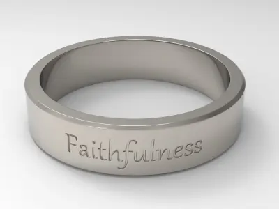 Faithfulness Ring Platinum 3D print model