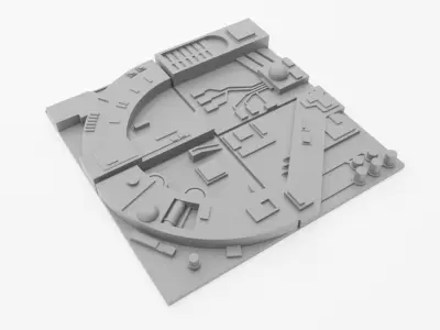Death Star Tile Type F Free 3D print model