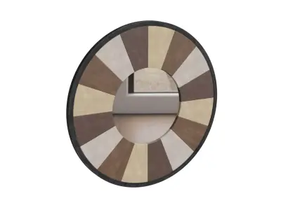 Rustic Wooden Wall Mirror 3D model