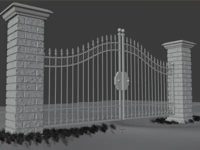 Gate iron wrought 3D model
