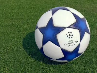 UEFA Champions League Ball 3D Model Low-poly 3D model