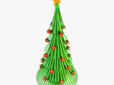 Christmas Tree Paper v 1 3D model