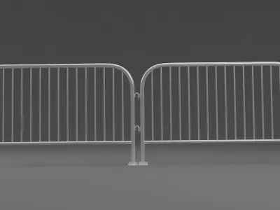 Barriers 6 metal barricade 3D model