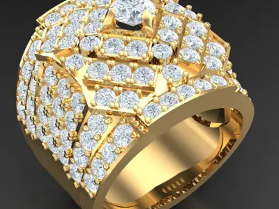 Luxury Men Rings Designs 4MR019 3D print model
