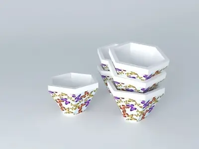 bowls set of four Free 3D model