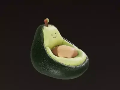 Luxury Butterfruit Sofa Artistic Furniture 3D Model 3D model