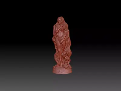 Girl beautiful 3D print model