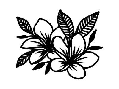 Flower 2D Decoration  3D print model