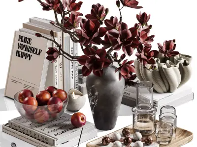 Decorative Tabletop with Magnolia Touch 3D model