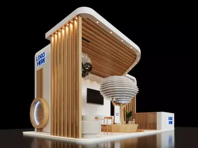 Exhibition Stand - 10m x 5m 3D model - 50m 3D model