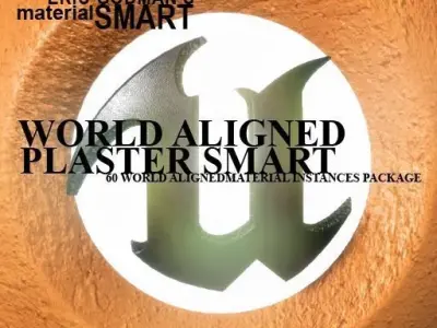 Plaster World Aligned Materials 3D model