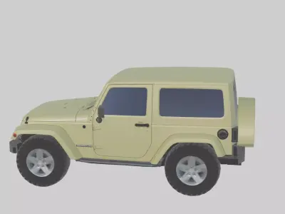 The Jeep Low-poly 3D model