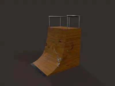 Skate ramp13 Low-poly 3D model