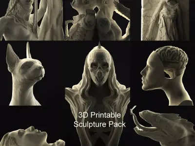 3D Printable Sculpture Pack 3D print model