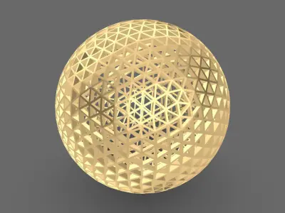 Geodesic Sphere Frame frequency 5 3D model