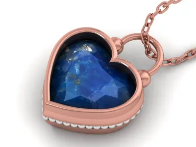Pendant Necklace 3D print model 8