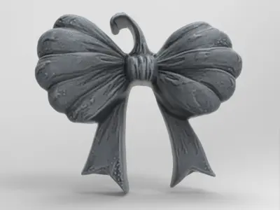 pumpkin ribbon bow decor cnc 3D print model