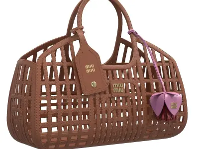 Miu Miu Leather Basket Bag Low-poly 3D model