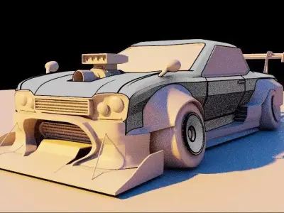 NISSAN Skyline stylized 3D model