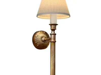 Grantham wall sconce in aged brass in the English style 3D model