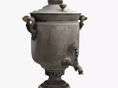 Old Samovar Low-poly 3D model